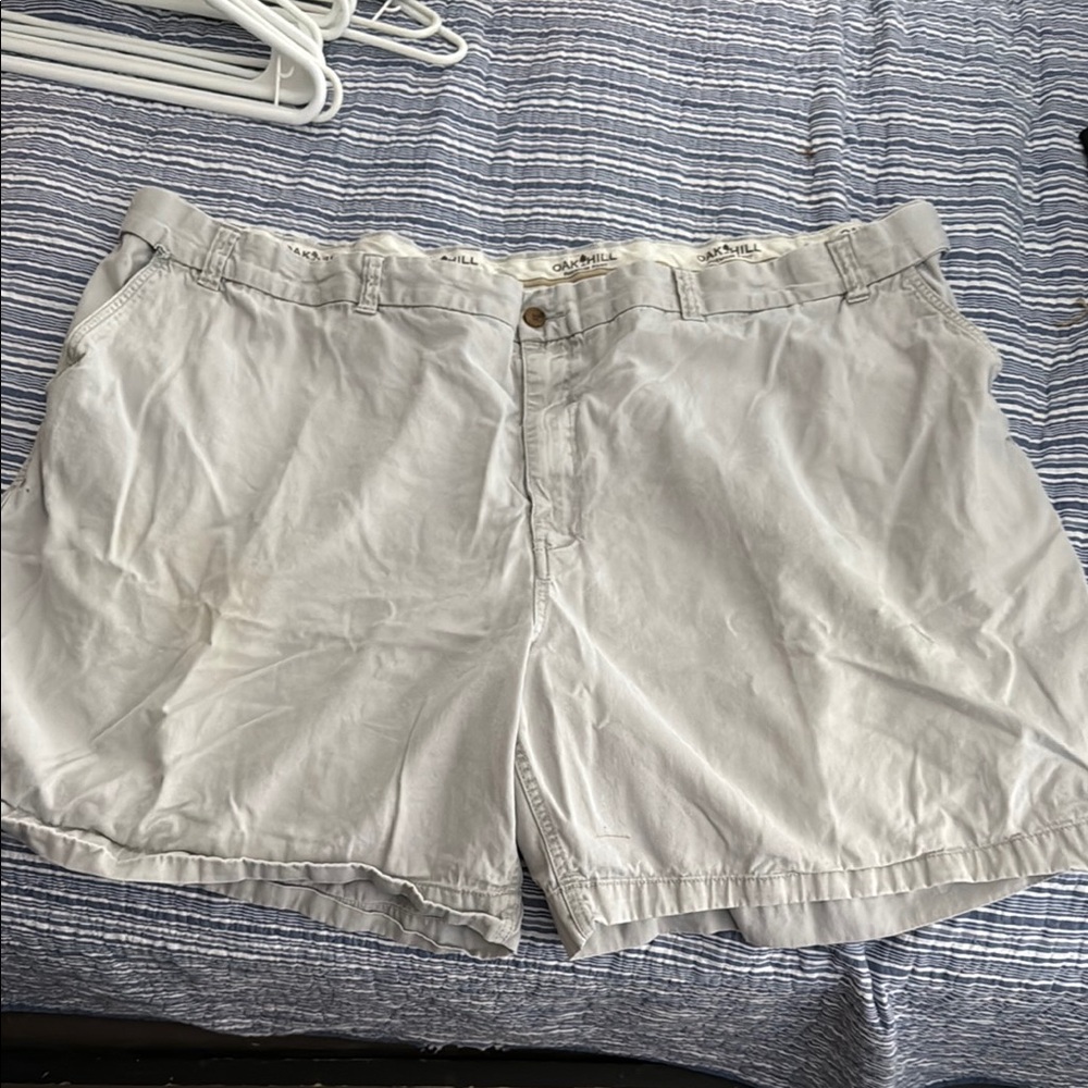 Gray Bermuda Shorts with Elastic Waistband